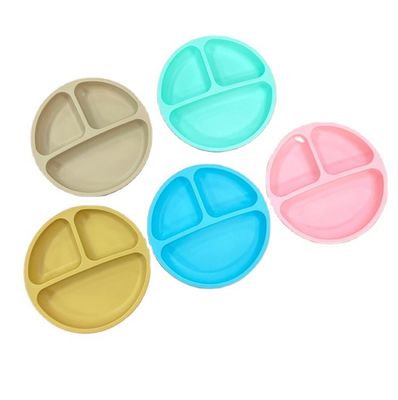 아기 식탁용품 BPA 없는 가벼운 부드러운 실리콘 플레이트