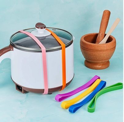 맞춤식 실리콘 팔찌 내구성 유연성 고정 책 상자 병 냄비 고무 밴드