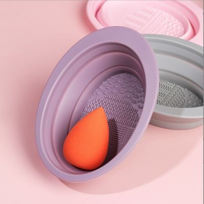 지속가능한 스타일 폼 접이기 청소 패드 실리콘 메이크업 브러쉬 클리너 세탁 그릇