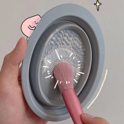 지속가능한 스타일 폼 접이기 청소 패드 실리콘 메이크업 브러쉬 클리너 세탁 그릇
