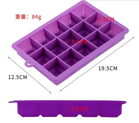식품 등급 실리콘 아이스 큐브 트레이 15 홀리 및 24 홀리 쉬운 풀림 폼