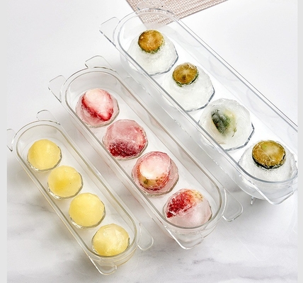 볼 아이스 박스 4 pcs PET 플라스틱 식품 등급 고급 아이스 큐브 트레이 부엌 액세서리