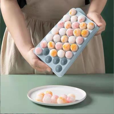재사용 할 수 있는 아이스 큐브 트레이 환경 친화적 식품 등급 둥근 아이스 볼 제조 폼 냉장고