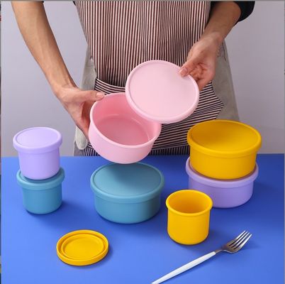 우리의 식품 등급 휴대용 실리콘 벤토 점심 상자 9cm x 14cm로 건강하게 먹는 것이 쉬워졌습니다.