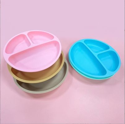 아기 식탁용품 BPA 없는 가벼운 부드러운 실리콘 플레이트