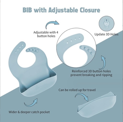 none 디자인 스타일 아기용 실리콘 식탁용품 5pcs BPA 무료 먹이 세트 스푼 그릇