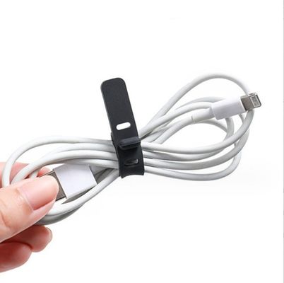 식용용 USB 케이블을 폼핑하기 위한 다채로운 실리콘 스트랩 케이블 홀더 조직기