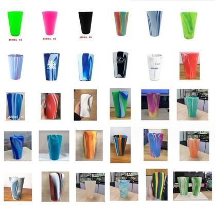 지속가능한 염색체 색상 타이-다이 실리콘 핑트 글래스 파티 스포츠 및 야외