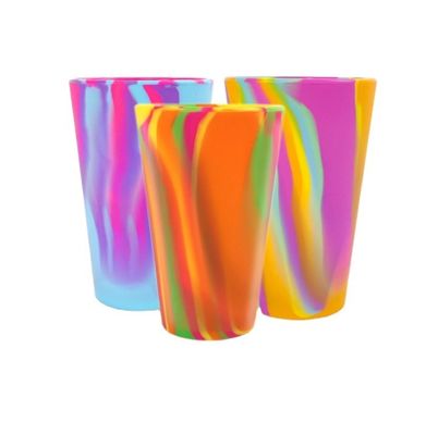 식품 등급 실리콘 480ml 티 염색 실리콘 텀블러 컵