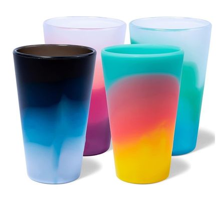 식품 등급 실리콘 480ml 티 염색 실리콘 텀블러 컵