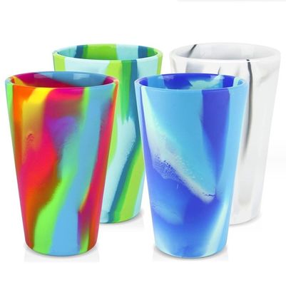 식품 등급 실리콘 480ml 티 염색 실리콘 텀블러 컵