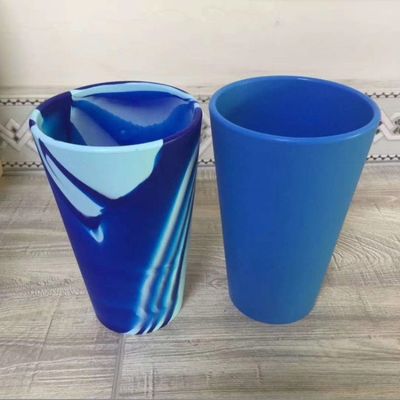 식품 등급 실리콘 480ml 티 염색 실리콘 텀블러 컵