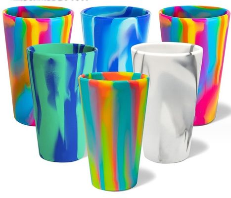 600ml 분쇄불가능한 실리콘 핑트 글래스 와인 애호가들을 위한 재사용 및 여행 친화적
