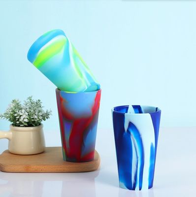 600ml 분쇄불가능한 실리콘 핑트 글래스 와인 애호가들을 위한 재사용 및 여행 친화적