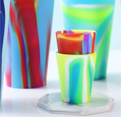 식품 등급 실리콘 다채로운 음료 컵