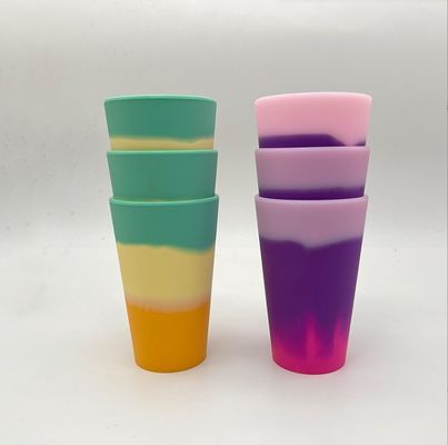12oz 사용자 지정 로고 컵 실리콘 재료 단열 여행 텀블러 컵 손잡이