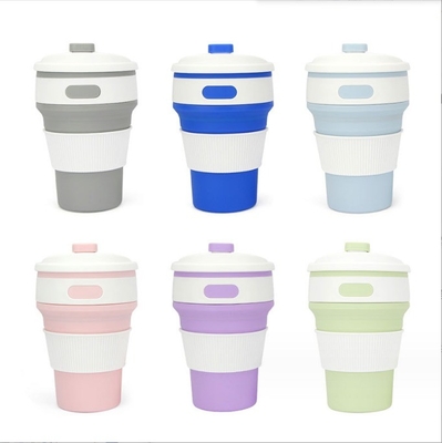 선물과 야외 애호가들을 위한 편리한 350ml 접이식 실리콘 커피컵