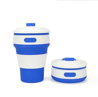 선물과 야외 애호가들을 위한 편리한 350ml 접이식 실리콘 커피컵