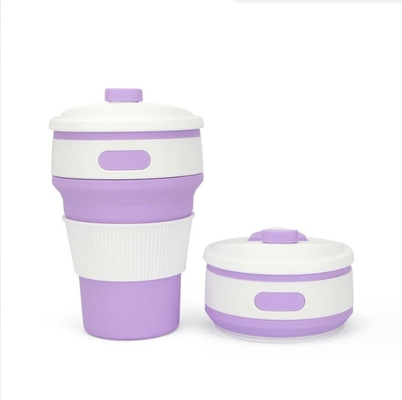 선물과 야외 애호가들을 위한 편리한 350ml 접이식 실리콘 커피컵