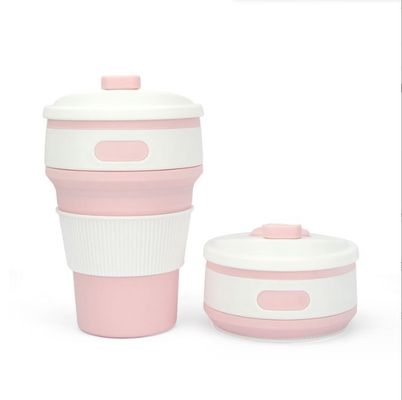 야외 스포츠용 실리콘 접이식 물컵 휴대용 여행 커피 접이식 컵