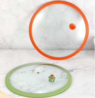 다목적 가정 실리콘 유리 뚜?? 지속 가능한 열 방지 시각적 항 넘치는 냄비 뚜??