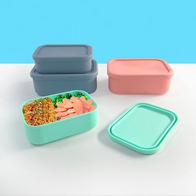 신선성 보존 BPA 없는 실리콘 밀폐 보관용 어린이용 실리콘 벤토용 상자