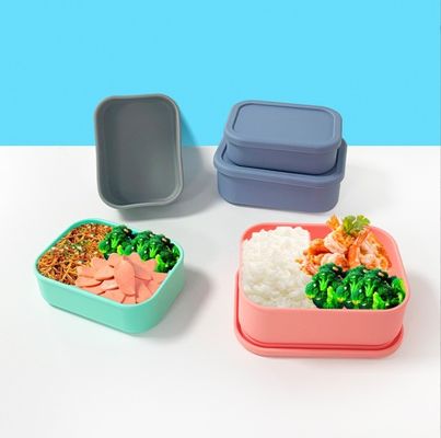 신선성 보존 BPA 없는 실리콘 밀폐 보관용 어린이용 실리콘 벤토용 상자
