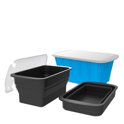 지속 가능한 접이성 아이스 큐브 트레이 추가 큰 재사용 실리콘 아이스 블록 곰팡이